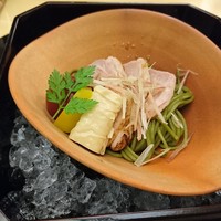 日本料理　弓張月 - フルコースの最後には、茶そば。