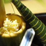 御幸町 田がわ - 蓮根と小芋とイトウリの白和え、ちまき