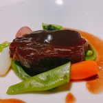 レストラン・セン - 牛タンのトロトロ赤ワイン煮込み　やわらかな茄子と共に