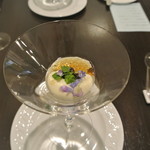 アキヒサ ハンダ - カリフラワーのヴルーテ　キャビア　コンソメジュレ