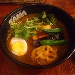 SAMA - 【2011年12月】ベジタブルカリー（辛さ7番、トマトスープ）＠960円。