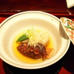 馳走なかむら - 焚合、蛸、小芋、ミニオクラ、針生姜