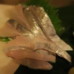 酒菜坊 橋蔵 - たちうお＆赤いか刺　ズームアップ