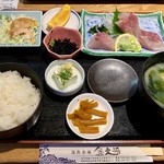 魚大将 - ハマチ造り定食 1,100円(税抜)