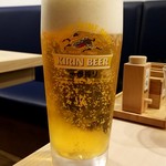 天ぷらそば唐さわ - 生ビール：480円税別