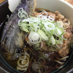 六文そば - ナス天とげそ天