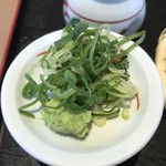 山うち - 薬味は茎ワサビと青ネギ