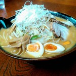 田舎や - メガ盛り味噌ラーメン　1200円