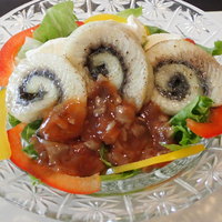 入谷鬼子母神門前のだや - うなぎハムとクリームチーズの酒盗和え