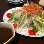 味かん - 水菜と大根のシャキシャキサラダ550円