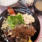 樅山レストラン - ポークステーキライス(1,000円)