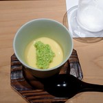 匠 進吾 - あさり出汁の冷たい茶碗蒸し、枝豆のすり流し