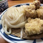 手打うどん はりや - かしわ天ざるうどん