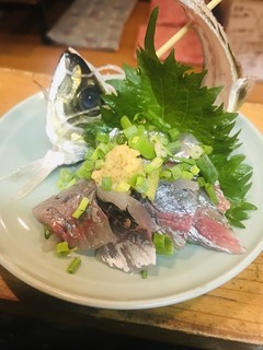 Ganso Fuku Nekoya - 釣り鰺刺身