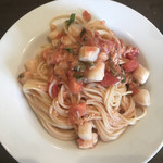 mica male - イタヤ貝と生トマトとツナの冷製スパゲッティ