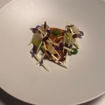 レスト ケイ ヤマウチ - 三河産手長海老 アスパラガス