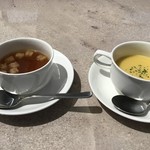 レストラン 牛右衛門 - コーンスープ&オニオンスープ