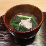 銀座 kappou ukai - 蛤しゃぶしゃぶと春野菜すき鍋(九条葱、和布)