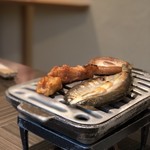 嵯峨沢館 - 和食（鮎の干物）