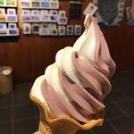 細岡ビジターズラウンジ - ソフトクリーム
バニラとぶどうのミックス