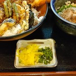 上本町やまがそば - ●ランチ やまがセット (天丼＋蕎麦 冷 選択) 900円 2019年07月