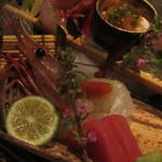 個室和食 紅炉庵 - 産地直送鮮魚二種と鱈白子ポン酢 （'13.01月より）