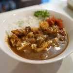 イザカヤ くま福 - ミニシーフードカレー（¥280税込）海鮮の他に牛肉多数