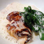 フレンチレストラン・プレジール - 真鱈と真鱈の白子ソテー カプチーノソース♪2009/1