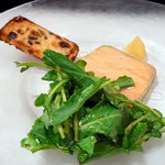 フレンチレストラン・プレジール - ペリゴール産フォアグラのテリーヌ ふじりんごのピューレ添え◎2009/1