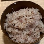 けんちゃんステーキ - 母の選択した雑穀米。