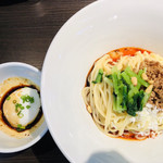 四川担担麺 蒼雲 - 冷やし四川担担麺1辛〜(*´∀`)♪と温玉