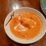 パンジャビ ダバ - ビリヤニランチでチョイスしたカレー　本日のおすすめカレー(この日はチキンティッカマサラ)　辛さは普通