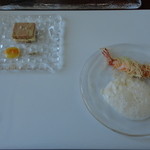 サーラ アマービレ - フォアグラのテリーヌ　金柑のマルメッラータ添え　アジアの香りの車海老フライ