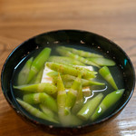 津軽割烹未来 - 2019.7 八甲田山ネマガリタケと三戸豆腐のお椀