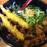 元祖肉肉うどん - 肉肉＋海老天うどん ８３０円♪