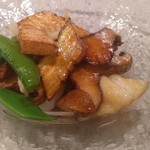 欣喜 - 煽りイカと彩り野菜のピリ辛炒め