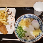 Marugame Seimen - とろ玉うどん＋カレカレのかき揚げ＋いなり2019.07.15