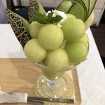 フルーツすぎ - 千葉J A山武市の丸南メロンのパフェ1400円