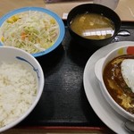 松屋 - ブラウンソースエッグハンバーグ定食 650円