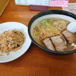 そば処 大塚 - 2019年7月　ラーメン半チャーハンセット（850円）