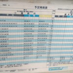 マルタ - 北行き（向かい）のバス時刻表