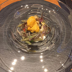 ristorante misola - 鱧の燻製炙りとブラータチーズ 
                                