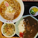 恵比寿 - 醤油ラーメン(手打ち麺)熟成豚カレーセット