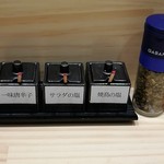 鳥megu - 薬味（焼き鳥はオール塩で提供）