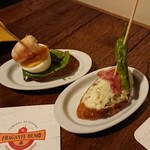 タベルナデエスパーニャフラガンテウーモ - ピンチョス(ｼｭﾘﾝﾌﾟ･ｴｯｸﾞ･ｱﾝﾁｮﾋﾞ、ｻﾗﾐ･ﾊﾗﾍﾟｰﾆｮﾁｰｽﾞ)