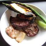 六甲山サイレンスリゾート グリル - 但馬ビーフのロースとヒレ・焼き野菜