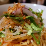 アジトイズム - ひき肉カレーつけ麺（850円）＋〆のリゾット（200円）
      