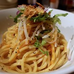 アジトイズム - ひき肉カレーつけ麺（850円）＋〆のリゾット（200円）
      