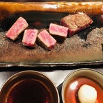 神楽坂 鉄板焼 中むら - 川岸牧場産神戸牛　サーロイン80g