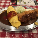 KITCHEN JO'S - オムライスとポークカツレツ  1350円